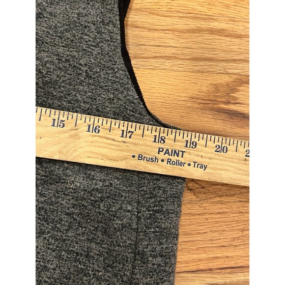 Lauren Ralph Lauren Women Vest Size Medium Patch Gray Grey Zip Front Collar - Picture 8 of 10